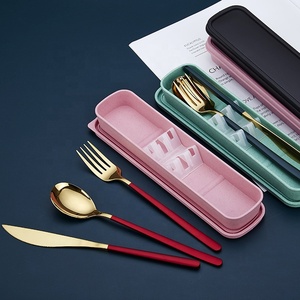 Style coré<span class=keywords><strong>en</strong></span> <span class=keywords><strong>en</strong></span> acier inoxydable manche noir Camping <span class=keywords><strong>fourchette</strong></span> <span class=keywords><strong>cuillère</strong></span> <span class=keywords><strong>couteau</strong></span> <span class=keywords><strong>3</strong></span> <span class=keywords><strong>en</strong></span> <span class=keywords><strong>1</strong></span> voyage pique-nique couverts ensemble - Product Image 1