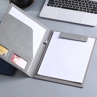 Carpeta de cuero de imitación con impresión de logotipo personalizado, tamaño A4, almohadilla de escritura para negocios, escuela, oficina, conferencia, Bloc de notas