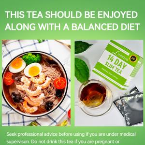 Thé minceur bio et sans gluten Chinaherbs en marque propre, 14 jours, brûle les graisses pour un ventre plat, perte de poids, thé vert sans sucre - Product Image 4