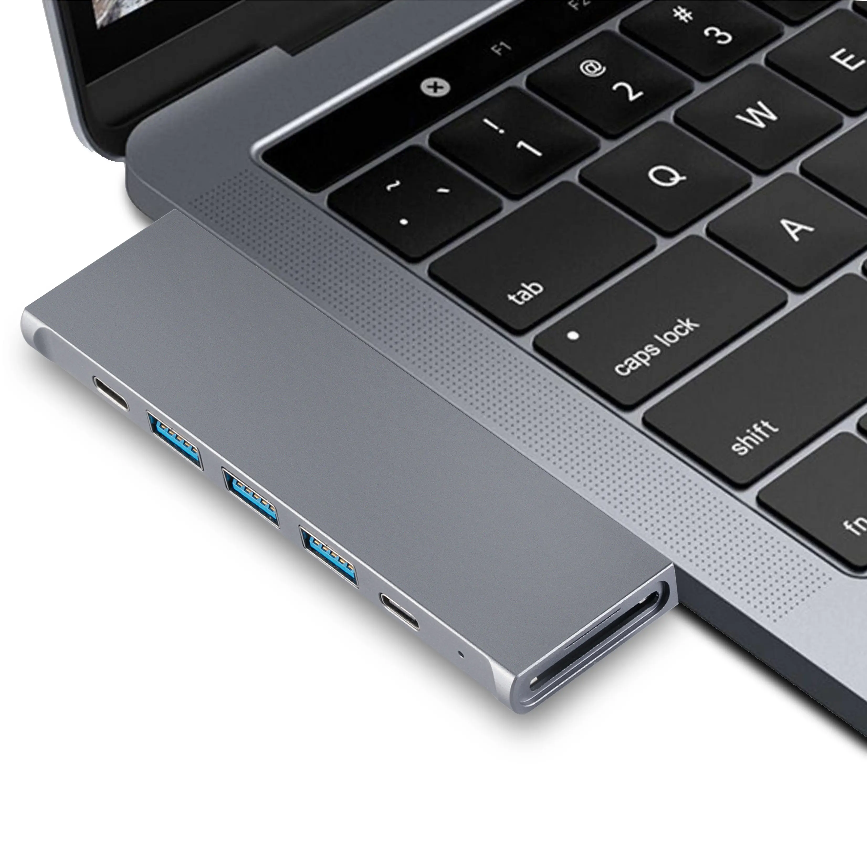 Soket Hub USB 8-in-1 untuk MacBook Pro, stasiun Dok adaptor USB A Hub Thunderbolt 3 pengiriman cepat