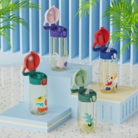Nouvelle bouteille d'eau de sport réutilisable en Tritan lavable de 500 ml, sans BPA, anti-fuite, pour enfants et écoliers