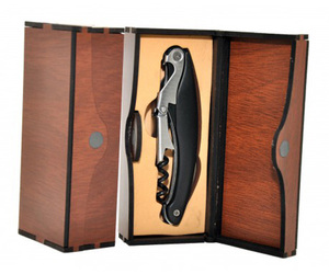 Tire-bouchon pour sommeliers, ouvre-bouteille manuel à traction unique avec coupe-feuille et extracteur de bouchon de bouteille, noir - Product Image 6