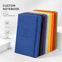 Carnet en cuir PU avec logo personnalisé, format A5, fermeture à élastique, couverture rigide, bloc-notes exécutif, vente en gros, cadeau