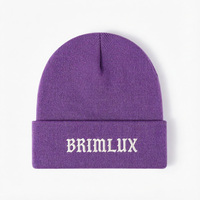 Bonnet en tricot côtelé acrylique uni de haute qualité, tendance 2026, avec logo brodé personnalisé, pour sports de plein air, hommes et femmes