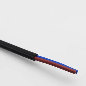 Kabel Listrik Paralel Datar 18AWG 2 Inti 1.5mm² Kabel Daya Tembaga Murni Selubung PVC Lembut Kabel Kontrol Hitam - Product Image 2