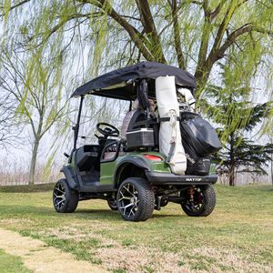Carrito de Golf Eléctrico Maytop de 2 Plazas, 4 Ruedas, Batería de Iones de Litio, Transporte Duradero para Campos de Golf - Product Image 1