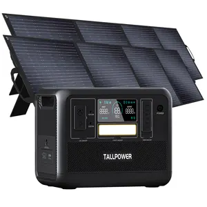 Baterai Lithium surya, Generator surya portabel dengan Panel surya opsional 2000W/2400W