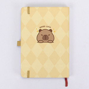 Tùy chỉnh dễ thương màu vàng capybara máy tính xách tay bìa cứng vui vẻ đóng cửa Tạp Chí Chất lượng lớp Nhật ký đáng yêu Quà Tặng trường máy tính xách tay - Product Image 3