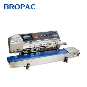 Bropack sigillante a nastro continuo, sigillatrice orizzontale per sacchetti di plastica sigillatrice a nastro per stampa a getto d'inchiostro FRM150E