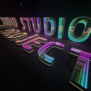 Tùy chỉnh LED theo dõi kênh thư cho độc đáo và phong cách tường dấu hiệu, <span class=keywords><strong>3D</strong></span> LED Infinity gương dấu hiệu kinh doanh, Beauty Salon tường trang trí nội thất - Product Image 3