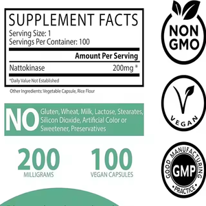 OEM ODM Marque privée Comprimés de nattokinase à base de légumes <span class=keywords><strong>Natto</strong></span> <span class=keywords><strong>japonais</strong></span> Compléments alimentaires à base de plantes pour adultes Soutien immunitaire Antioxydant Digestif - Product Image 2