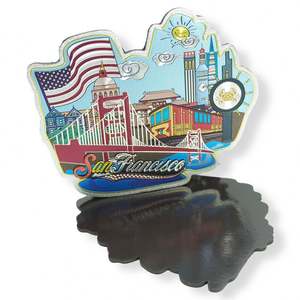 Oferta Especial Buen Precio Diferentes Países Recuerdos de Lámina Metálica Imán para Refrigerador de Dubái - Product Image 3