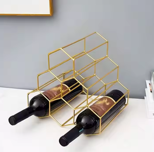 Casier à vin en fer classique de luxe de la meilleure qualité, élégant et écologique pour support, porte-bouteille, ensemble de bar - Product Image 4
