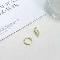 Anting-anting Huggie Hoop Kecil Berbahan Tembaga, 1 Buah, Desain Multi Craft Zircon Enamel Spliced, untuk Wanita, Pesta, Kostum