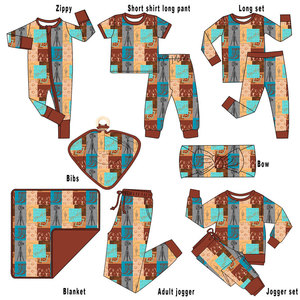 Pijamas de Bambú con Estampado Personalizado al por Mayor, Mameluco de Algodón Orgánico con Cierre para Bebés, Pijamas para Niños y Niñas, Ropa de Bambú para Bebés - Product Image 2