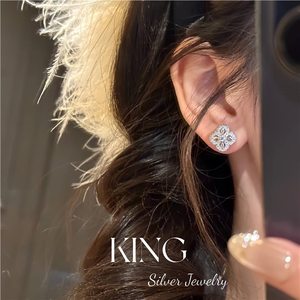 King <b>Silver</b> Jewelry Flower <b>Stud</b> Earrings 925 Sterling <b>Silver</b> Gold Plated Everyday Wear - Product Image 4