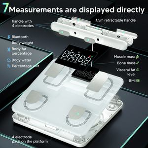 사용자 정의 BMI 신체 분석기 건강 관리 욕실 체중계 SDK 지원 스마트 체지방 척도 - Product Image 5