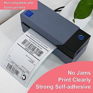 Etiquetas de envío térmicas directas blancas de 4x6, 1 rollo, perforadas, con adhesivo fuerte, pegatinas de correo para envíos de paquetes. - Product Image 6