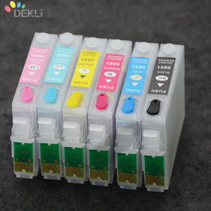 6 Màu Sắc Máy In Hộp Mực Cho <span class=keywords><strong>Epson</strong></span> RX585 RX685 RX560 <span class=keywords><strong>R265</strong></span> Nạp Lại Mực Cartridge Mực Với <span class=keywords><strong>Chip</strong></span> <span class=keywords><strong>Auto</strong></span> <span class=keywords><strong>Reset</strong></span> - Product Image 6