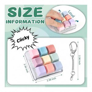 Llavero de metal de alta calidad con teclado antiestrés, mecanismo silencioso para aliviar la ansiedad, el TDAH y el estrés en la oficina. - Product Image 3