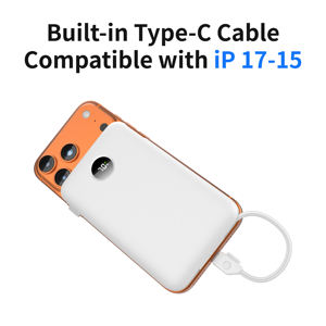 <span class=keywords><strong>Batterie</strong></span> <span class=keywords><strong>externe</strong></span> portable 10000 mAh avec câbles intégrés - Product Image 4