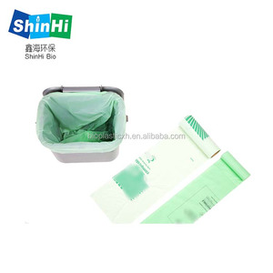 100% biodegradable compostable plastic garbage bin bags with certificate