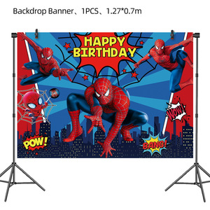 Artículos para Fiesta Temática de Spider-Man, Decoración para Fiesta de Cumpleaños, Platos, Vasos y Cubiertos Desechables de Papel, Venta al por Mayor - Product Image 3
