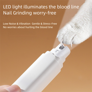 Pemotong Kuku Kucing Elektrik Portabel Profesional Tenang yang Dapat Diisi Ulang dengan Lampu LED untuk Anjing dan Hewan Peliharaan - Product Image 4