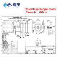 Kit de moteur pas à pas à boucle ouverte EMTECH CNC - Moteur hybride NEMA 42 avec commande triphasée 220V