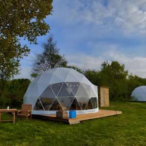 Dôme géodésique de camping de luxe de <span class=keywords><strong>grande</strong></span> <span class=keywords><strong>taille</strong></span> sur mesure, tente à une seule couche, imperméable, transparente, pour exposition en plein air, fête, événement, <span class=keywords><strong>yourte</strong></span> - Product Image 2