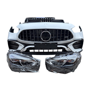 Pare-chocs avant <span class=keywords><strong>AMG</strong></span> <span class=keywords><strong>63</strong></span> amélioré pour <span class=keywords><strong>Mercedes</strong></span>-<span class=keywords><strong>Benz</strong></span> <span class=keywords><strong>Classe</strong></span> <span class=keywords><strong>C</strong></span> 206 avec kit radiateur et phares, fixation par boulons, garantie 1 an - Product Image 1