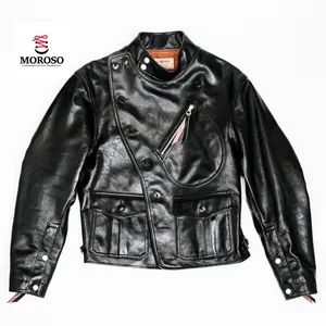 Tea Heart Horse Top Layer Genuine Leather Polish Imported Leather Embryo Classical Motorcycle Leather Jacket