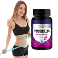 Cápsulas de Suplemento Digestivo Probiótico de Marca Privada OEM con 40 Mil Millones de UFC y Vitaminas para la Salud Intestinal de Adultos