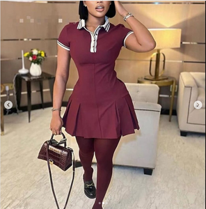 Abito Mini Aderente da Donna <span class=keywords><strong>con</strong></span> Zip Frontale, Manica Lunga, Tinta Unita, Casual, Economico, Vendita all'Ingrosso 2022 - Product Image 6