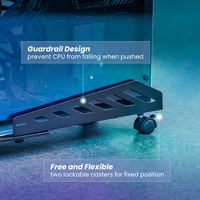 CPB-24 Heavy Duty Mobile Gaming CPU Stand Computer Tower Stand PC Computer Case Holder Bracket
