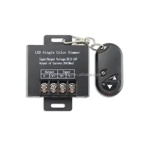 Atenuador LED 3 teclas RF remoto Control remoto inalámbrico de alta potencia 20A 12V 24V módulo LED tira controlador de atenuación de luz