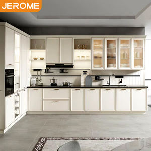 Fábrica de lujo clásico RTA Gabinetes Armario Muebles Juego completo Estilo americano <span class=keywords><strong>Blanco</strong></span> Shaker Estilo Gabinete de cocina de madera - Product Image 3