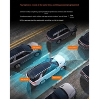 Caméra embarquée 4K pour voiture, caméra embarquée 4 canaux, caméra avant et arrière, boîte noire pour voiture avec WiFi 5G, GPS, vision nocturne