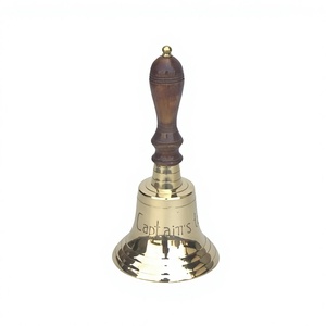 Campana de Mano de Latón del Capitán LORD, Chapada en Oro, Estilo Antiguo Pulido, Forma Redonda, Artículo Coleccionable LV108668 - Product Image 1