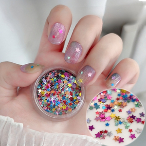 Mixed Size Candy Color Laser Star <b>Sequins</b> Five Point Nail Glitter Flakes for DIY Nail <b>Art</b> - Product Image 1