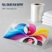Printer DTF Yinstar 300mm Dual Head Otomatis Penuh dengan Lima Warna Tinta Pigmen dan Penggoyang Bubuk Film Transfer PET
