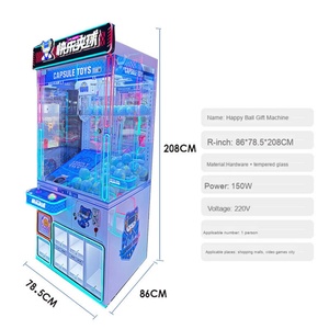 Nouveau modèle 2025 Happy Ball Claw Crane Machine PCB, machine à cadeaux pour vitrine de présentation de jouets en capsule et de boîtes mystères en anglais - Product Image 4
