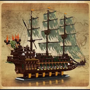Mould King 13197 Série Navire Modèle de bateau pirate Le <span class=keywords><strong>Flying</strong></span> <span class=keywords><strong>Dutchman</strong></span> 4364PCS Blocs de construction Modèle de jouet technique Cadeaux de Noël - Product Image 3