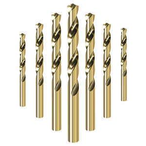 Fuxin Twist Drill <b>Bit</b> 10mm Gold Finish Straight Shank For Metal Drilling Home Use - Product Image 2