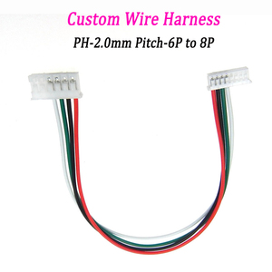 كابل تحويل من سلسلة PH بسمك 2.0 مم من JST 6Pin إلى 8Pin، سلك نحاسي مطلي بالقصدير لمعدات مراقبة مستشعرات ومشغلات LED - Product Image 1