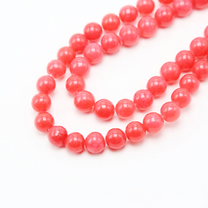 10mm cuentas de piedras preciosas rojo teñido <span class=keywords><strong>Jade</strong></span> facetas cuentas redondas de la joyería de DIY de la fabricación de la joyería - Product Image 1