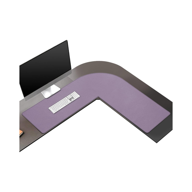 Table Mat L Shaped PU Leather Desk Mat Waterproof New Design Large Size Leather Corner Desk Mat
