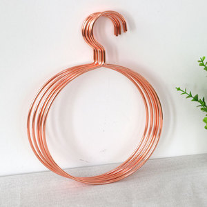 18cm kim loại phần cứng Khăn lụa vòng tròn lớn hiển thị giá khăn tắm khăn cửa hàng hiển thị quần áo móc lưu trữ nhà kim loại giá - Product Image 2