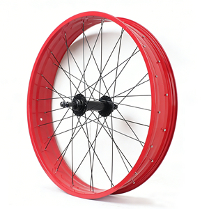 Vélo de neige avec pneus ultra larges, jeu de roues en alliage d'aluminium 24/26*4.0, vélo à pneus larges, vélo de plage, <span class=keywords><strong>roue</strong></span> avant et arrière - Product Image 3