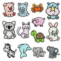 Patchs brodés personnalisés thermocollants, appliques animaux de dessin animé mignons, à coudre, pour vêtements d'enfants, bébés, vestes, chapeaux